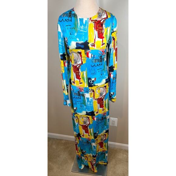ALICE + OLIVIA Basquiat Delora Long Sleeve Bodycon Maxi Dress Size 14 - Picture 5 of 10